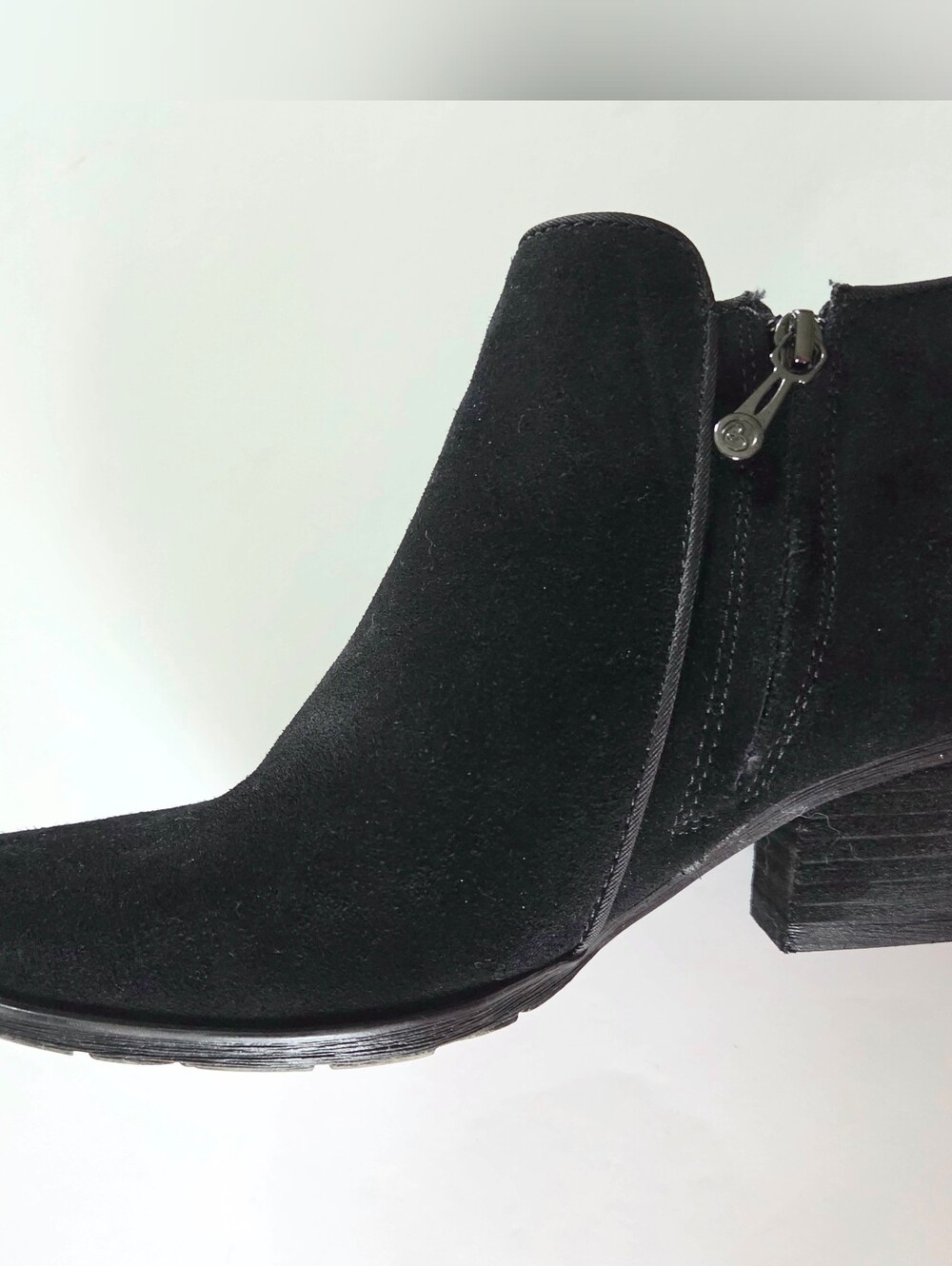 Black Suede Ankle Booties 6.5M Blondo Villa Waterproof Zipper Winter Comfort